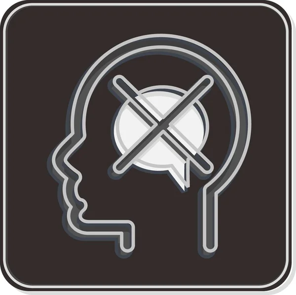 Icon Intolerância Relacionado Com Psicologia Símbolo Personalidade Design Simples Editável — Vetor de Stock
