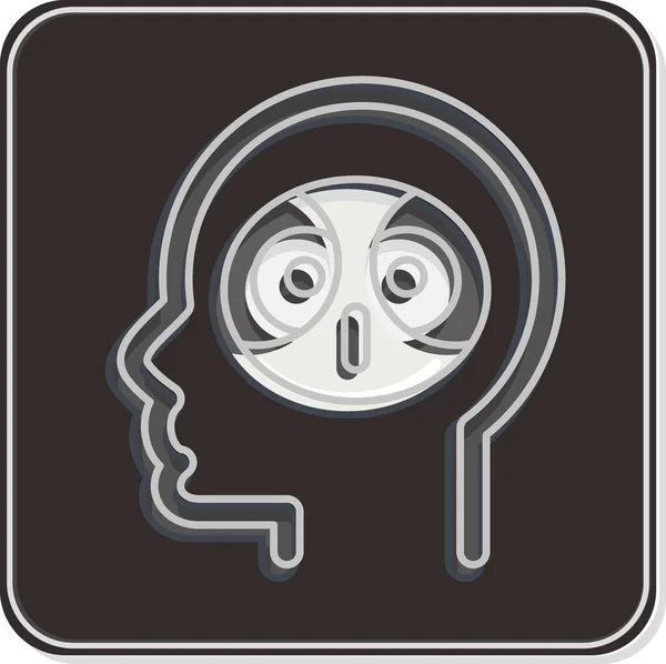 Icône Erudition Lié Symbole Psychologie Personnalité Conception Simple Modifiable Illustration — Image vectorielle