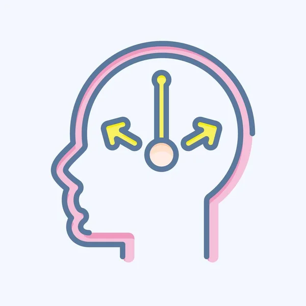 Icon Doubt Relacionado Con Psicología Símbolo Personalidad Diseño Simple Editable — Vector de stock