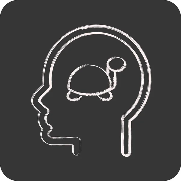 Icon Dementia Relacionado Com Psicologia Símbolo Personalidade Design Simples Editável — Vetor de Stock