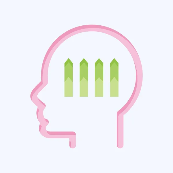 Icono Autismo Relacionado Con Psicología Símbolo Personalidad Diseño Simple Editable — Vector de stock