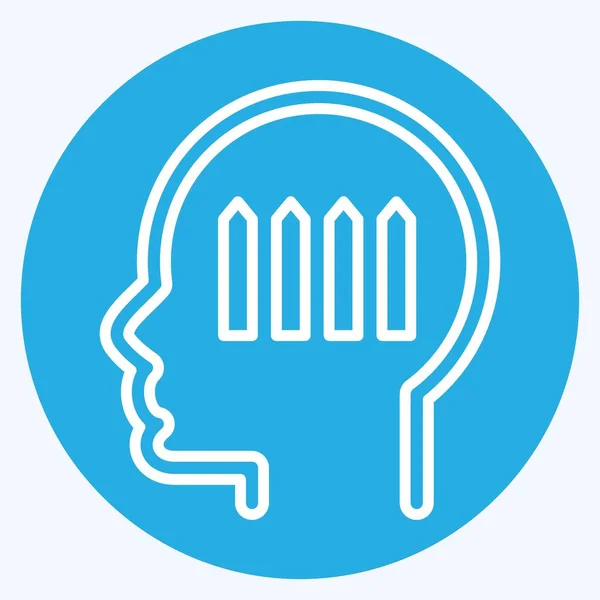 Autyzm Ikon Związane Symbolem Osobowości Psychologicznej Prosty Projekt Można Edytować — Wektor stockowy