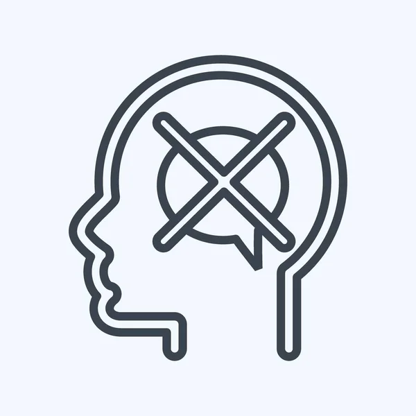 Icono Intolerancia Relacionado Con Psicología Símbolo Personalidad Diseño Simple Editable — Vector de stock