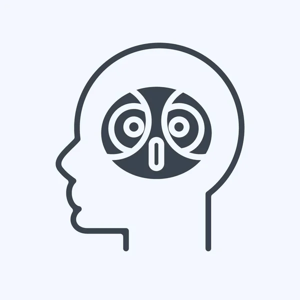 Icon Erudition Relacionado Con Psicología Símbolo Personalidad Diseño Simple Editable — Vector de stock
