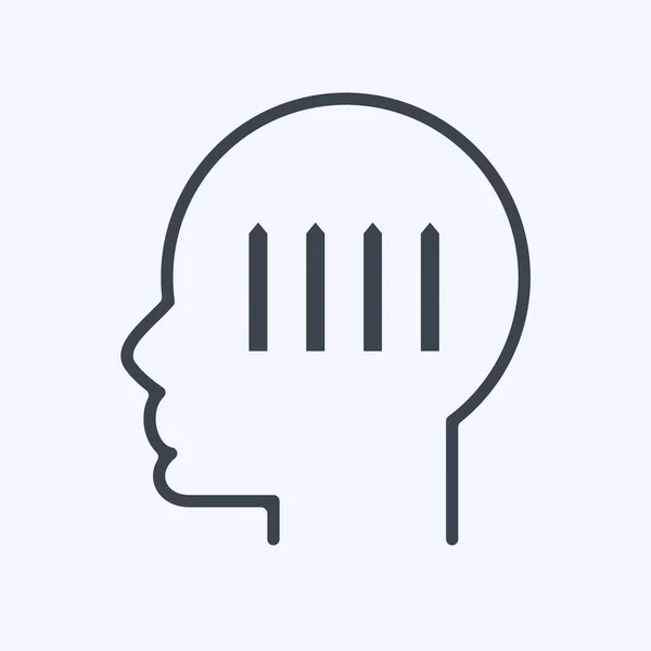Autismo Ícone Relacionado Com Psicologia Símbolo Personalidade Design Simples Editável — Vetor de Stock