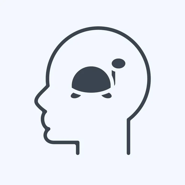 Ikone Demenz Zusammenhang Mit Psychologie Persönlichkeitssymbol Einfaches Design Editierbar Einfache — Stockvektor