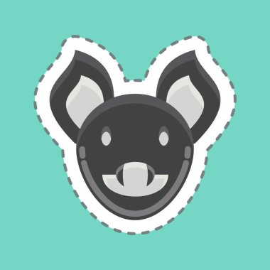 Simge Yarasa. Hayvan kafası sembolüyle ilgili. Basit dizayn edilebilir. Basit resimleme