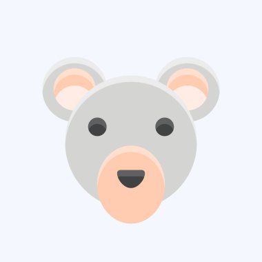 İkon Kar Ayısı. Hayvan kafası sembolüyle ilgili. Basit dizayn edilebilir. Basit resimleme