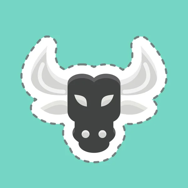 Icon Bull Související Symbolem Zvířecí Hlava Jednoduchý Design Upravitelný Jednoduchá — Stockový vektor