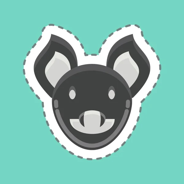 Icono Murciélago Relacionado Con Símbolo Cabeza Animal Diseño Simple Editable — Archivo Imágenes Vectoriales