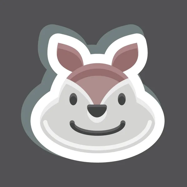 冰松鼠Icon Squirrel 与动物头符号有关 简单的设计可以编辑 简单的例子 — 图库矢量图片