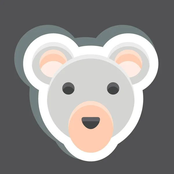 Ikone Schneebär Verwandt Mit Animal Head Symbol Einfaches Design Editierbar — Stockvektor