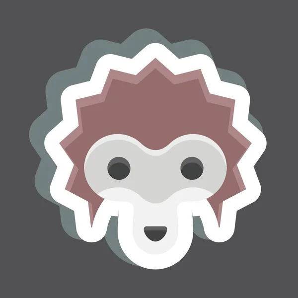 Icon Hedgehog Related Animal Head Symbol Simple Design Editable Simple — Stock Vector