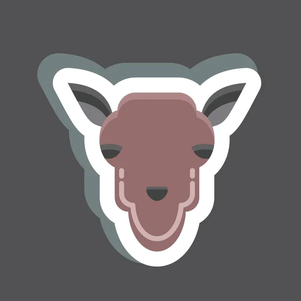 Ікона Верблюда Пов Язаний Символом Animal Head Простий Дизайн Редагований — стоковий вектор
