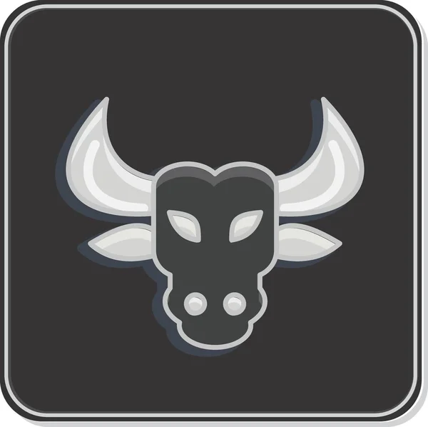 Ikonowy Byk Związane Symbolem Głowy Zwierzęcia Prosty Projekt Można Edytować — Wektor stockowy