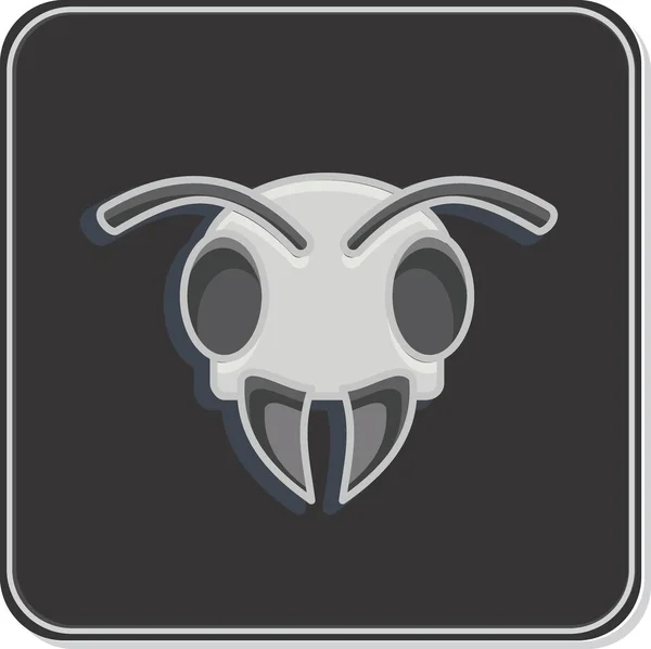 Icône Bee Lié Symbole Tête Animal Conception Simple Modifiable Illustration — Image vectorielle