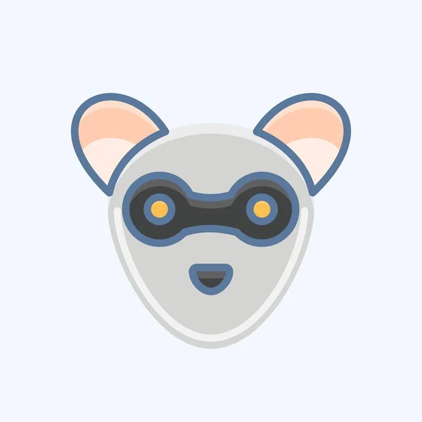 Icon Ferret Relacionado Con Símbolo Cabeza Animal Diseño Simple Editable — Vector de stock