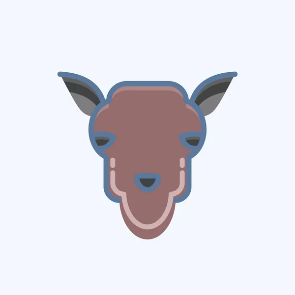 Icono Camel Relacionado Con Símbolo Cabeza Animal Diseño Simple Editable — Vector de stock
