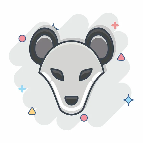 Icon Hyena Related Animal Head Symbol Simple Design Editable Simple — Stock Vector