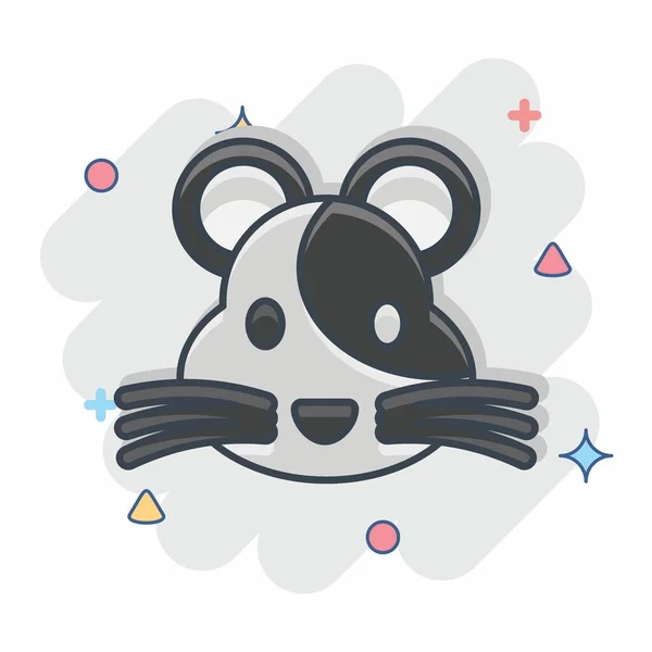 Icon Hamster Relacionado Com Símbolo Cabeça Animal Design Simples Editável — Vetor de Stock
