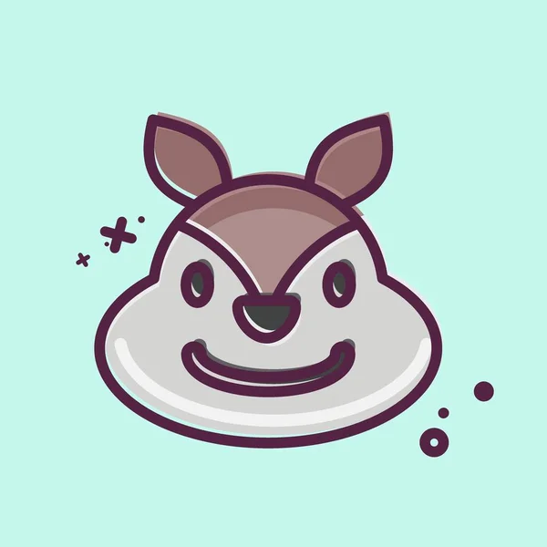 Icon Squirrel Terkait Dengan Simbol Kepala Hewan Desain Sederhana Dapat - Stok Vektor