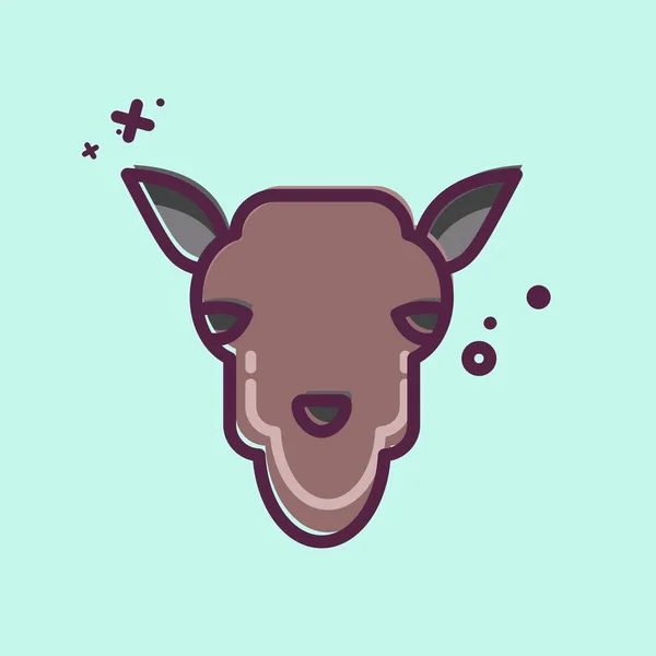 Icon Camel Relacionado Com Símbolo Cabeça Animal Design Simples Editável — Vetor de Stock