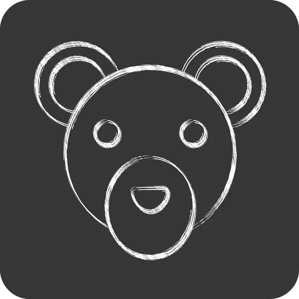 Urso Neve Ícone Relacionado Com Símbolo Cabeça Animal Design Simples — Vetor de Stock