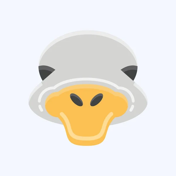 Icon Ostrich Vagyok Animal Head Szimbólummal Kapcsolatos Egyszerű Tervezés Szerkeszthető — Stock Vector