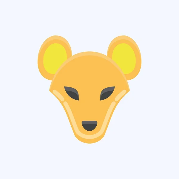 Icon Hyena 与动物头符号有关 简单的设计可以编辑 简单的例子 — 图库矢量图片