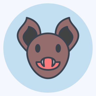 Simge Yarasa. Hayvan kafası sembolüyle ilgili. Basit dizayn edilebilir. Basit resimleme