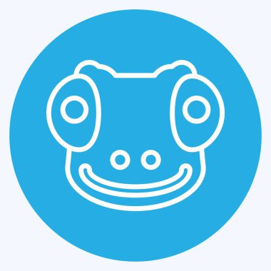 Simge Bukalemun. Hayvan kafası sembolüyle ilgili. Basit dizayn edilebilir. Basit resimleme