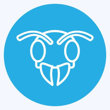 Icon Bee. Hayvan kafası sembolüyle ilgili. Basit dizayn edilebilir. Basit resimleme