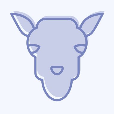 Simge Deve. Hayvan kafası sembolüyle ilgili. Basit dizayn edilebilir. Basit resimleme