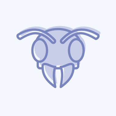 Icon Bee. Hayvan kafası sembolüyle ilgili. Basit dizayn edilebilir. Basit resimleme