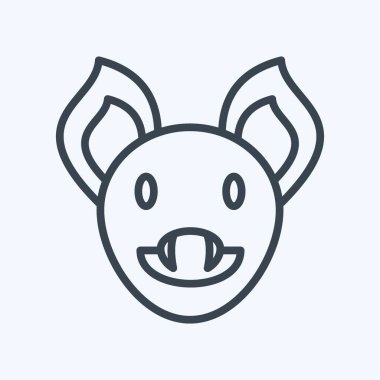 Simge Yarasa. Hayvan kafası sembolüyle ilgili. Basit dizayn edilebilir. Basit resimleme