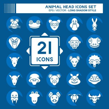 Hayvan Kafası İkonası. Eğitim sembolüyle ilgili. Basit dizayn edilebilir. Basit resimleme