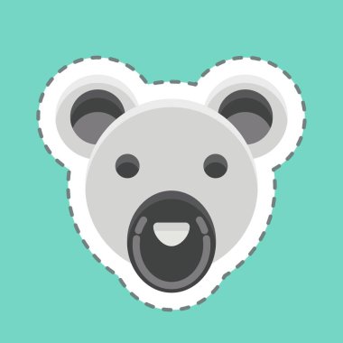 İkon Kar Ayısı. Hayvan kafası sembolüyle ilgili. Basit dizayn edilebilir. Basit resimleme