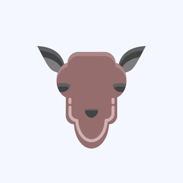 Icon Camel Související Symbolem Zvířecí Hlava Jednoduchý Design Upravitelný Jednoduchá — Stockový vektor