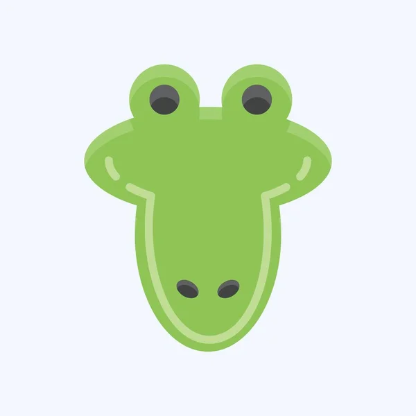 Icon Alligator Relacionado Com Símbolo Cabeça Animal Design Simples Editável —  Vetores de Stock