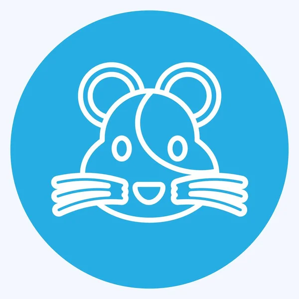 Icono Hámster Relacionado Con Símbolo Cabeza Animal Diseño Simple Editable — Vector de stock