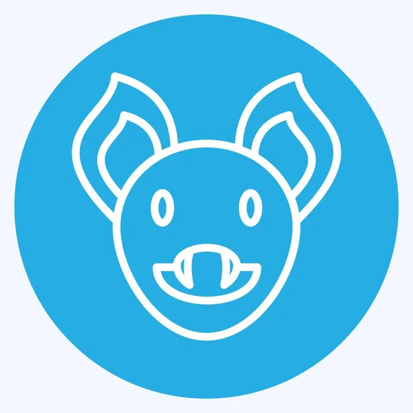Ікона Бата Пов Язаний Символом Animal Head Простий Дизайн Редагований — стоковий вектор