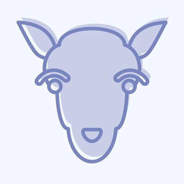 Icon Lamb Relacionado Com Símbolo Cabeça Animal Design Simples Editável — Vetor de Stock