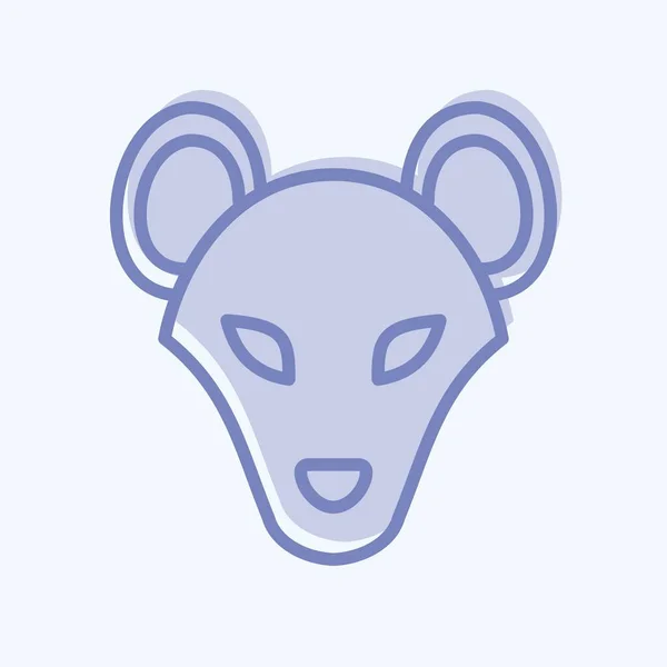 Ikoon Hyena Gerelateerd Aan Animal Head Symbool Eenvoudig Ontwerp Bewerkbaar — Stockvector
