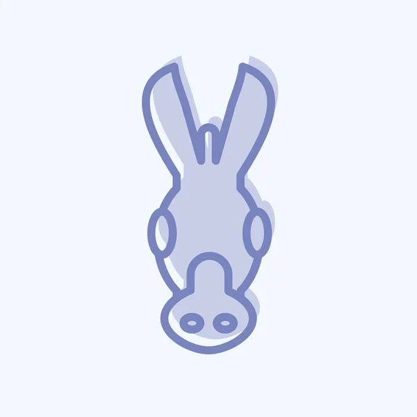 Icono Burro Relacionado Con Símbolo Cabeza Animal Diseño Simple Editable — Archivo Imágenes Vectoriales