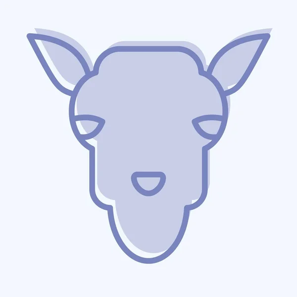Ikone Kamel Verwandt Mit Animal Head Symbol Einfaches Design Editierbar — Stockvektor