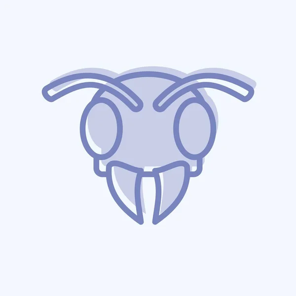 Icon Bee Relacionado Con Símbolo Cabeza Animal Diseño Simple Editable — Vector de stock