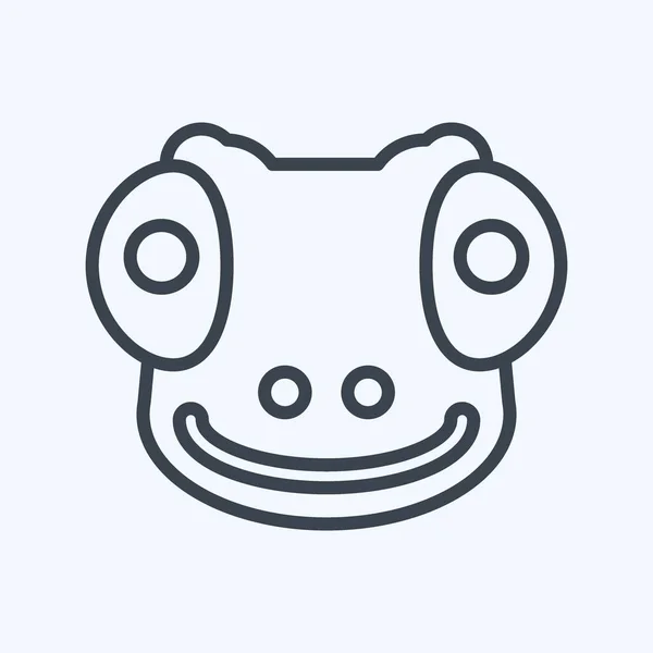 Icono Camaleón Relacionado Con Símbolo Cabeza Animal Diseño Simple Editable — Vector de stock