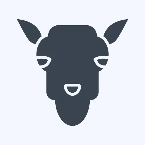 Icon Camel Relacionado Com Símbolo Cabeça Animal Design Simples Editável —  Vetores de Stock