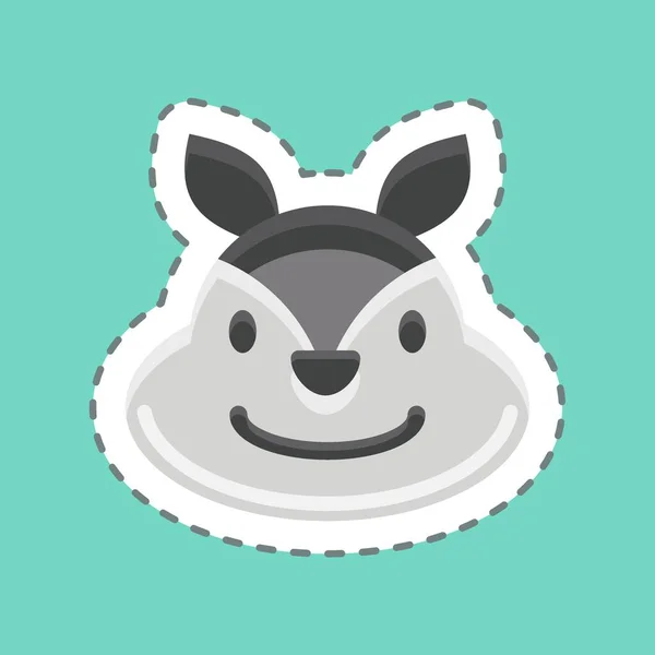 Icono Ardilla Relacionado Con Símbolo Cabeza Animal Diseño Simple Editable — Vector de stock
