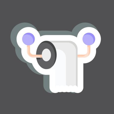 Simge pedi rulosu. Berber dükkanı sembolüyle ilgili. Güzellik salonu. Basit resimleme